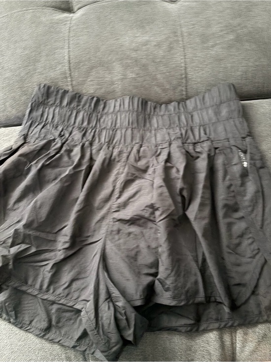 Intimately By Free People Pants - Smocked Waist Black Athletic Shorts with Built-In Lining